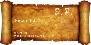 Ducza Pál névjegykártya